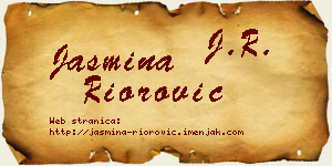 Jasmina Riorović vizit kartica